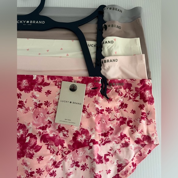 Lucky Brand no Panty lines Smooth &Silky Laser Cut Tech Sealed 5 pc Panties Set - Picture 4 of 10